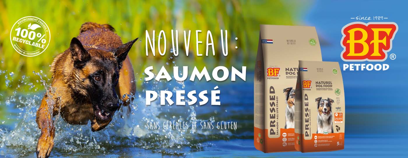 <a href='https://www.bfpetfood.fr/chien/product/234/1/saumon-presse.html'>Plus d'information</a>